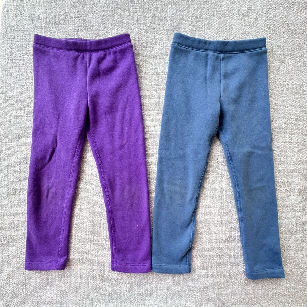 Primary Purple & Blue Fleece Leggings Bundle GUC 5